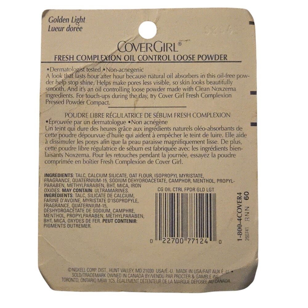 NEW CoverGirl Fresh Complexion Oil Control Loose Powdr-338 GOLDEN LIGHT - Picture 2 of 3